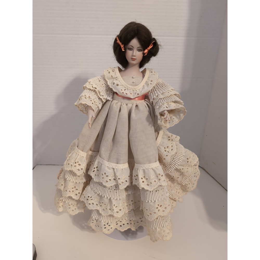 Vintage Porcelain Doll With‎ Stand